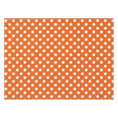 Weiße Polka-Punkte auf wild lebender Mandarine Tischdecke (Vorderseite (Horizontal))