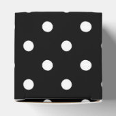 Weiße Polka-Punkte-Medium auf schwarz Geschenkschachtel (Oben)