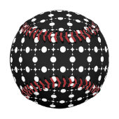 Weiße Polka-Punkte, Polka-Dot-Muster, Punkte, gepu Baseball (Vorderseite)