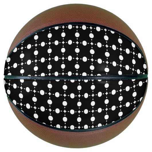 Weiße Polka-Punkte, Polka-Dot-Muster, Punkte, gepu Basketball (Vorderseite)
