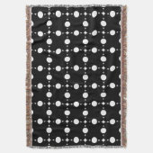 Weiße Polka-Punkte, Polka-Dot-Muster, Punkte, gepu Decke (Vorderseite Vertikal)