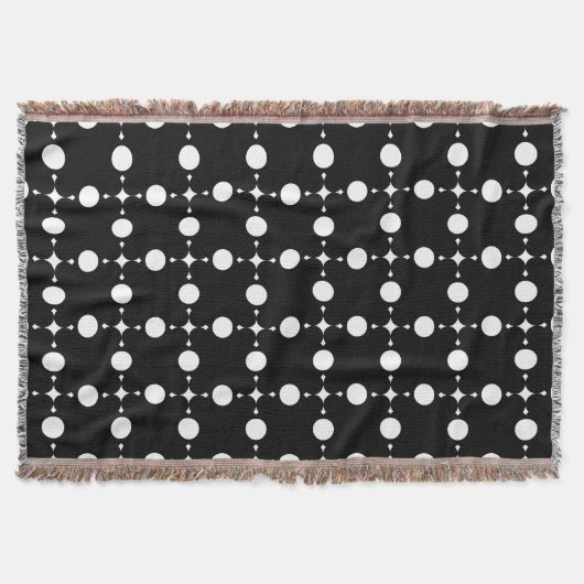 Weiße Polka-Punkte, Polka-Dot-Muster, Punkte, gepu Decke (Vorderseite)
