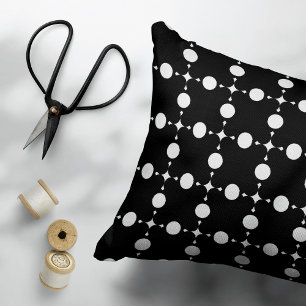 Weiße Polka-Punkte, Polka-Dot-Muster, Punkte, gepu Dekokissen