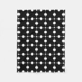 Weiße Polka-Punkte, Polka-Dot-Muster, Punkte, gepu Fleecedecke (Vorderseite)