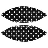 Weiße Polka-Punkte, Polka-Dot-Muster, Punkte, gepu Football (Paneele)