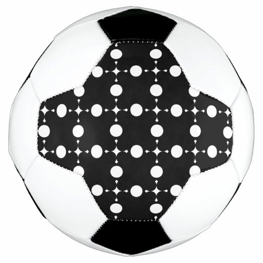 Weiße Polka-Punkte, Polka-Dot-Muster, Punkte, gepu Fußball (Vorderseite)