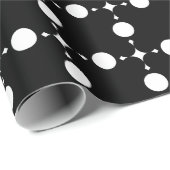 Weiße Polka-Punkte, Polka-Dot-Muster, Punkte, gepu Geschenkpapier (Rolleneckpunkt)