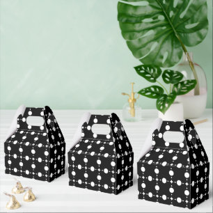 Weiße Polka-Punkte, Polka-Dot-Muster, Punkte, gepu Geschenkschachtel