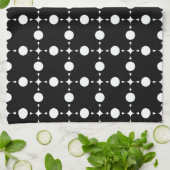 Weiße Polka-Punkte, Polka-Dot-Muster, Punkte, gepu Geschirrtuch (Gefaltet)