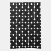 Weiße Polka-Punkte, Polka-Dot-Muster, Punkte, gepu Geschirrtuch (Vertikal)