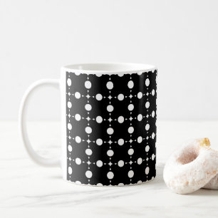Weiße Polka-Punkte, Polka-Dot-Muster, Punkte, gepu Kaffeetasse