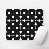 Weiße Polka-Punkte, Polka-Dot-Muster, Punkte, gepu Mousepad (Mit Mouse)