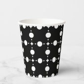 Weiße Polka-Punkte, Polka-Dot-Muster, Punkte, gepu Pappbecher (Vorderseite)