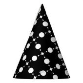 Weiße Polka-Punkte, Polka-Dot-Muster, Punkte, gepu Partyhütchen (Links)