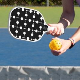 Weiße Polka-Punkte, Polka-Dot-Muster, Punkte, gepu Pickleball Schläger