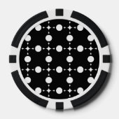 Weiße Polka-Punkte, Polka-Dot-Muster, Punkte, gepu Pokerchips (Vorderseite)