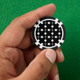 Weiße Polka-Punkte, Polka-Dot-Muster, Punkte, gepu Pokerchips