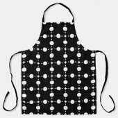 Weiße Polka-Punkte, Polka-Dot-Muster, Punkte, gepu Schürze (Vorderseite)