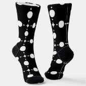 Weiße Polka-Punkte, Polka-Dot-Muster, Punkte, gepu Socken (Gewinkelt)