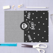 Weiße Polka-Punkte und Streifen Seidenpapier (Handwerk)