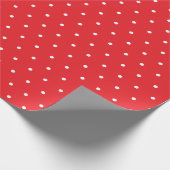 Weiße Polka-Punktmuster Geschenkpapier (Ecke)