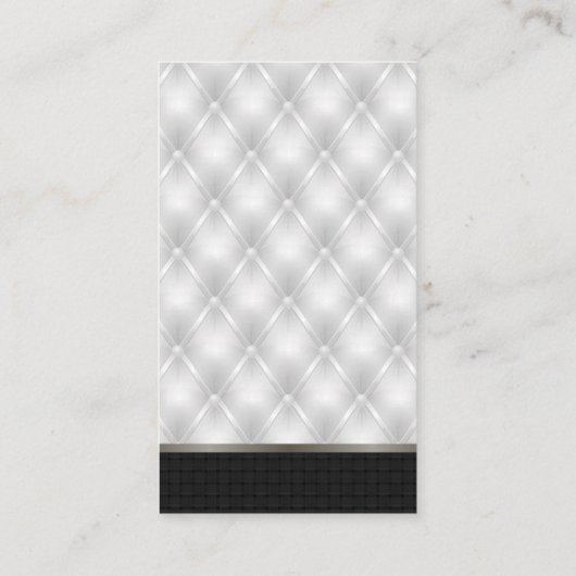 Weiße Polsterung | Black Weave Visitenkarte (Rückseite)