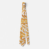 Weiße Pommes Schlips  Krawatte (Vorderseite)