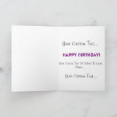 Weiße Pony-Geburtstags-Karte - kundenspezifische Karte (Innenseite)