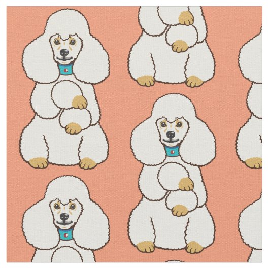 Weiße Poodle Stoff (Nahaufnahme)