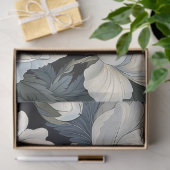 Weiße Poppies im großen Maßstab decoupage Seidenpapier (Geschenk)