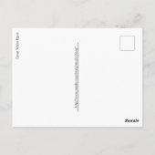 Weiße Postkarte (Rückseite)