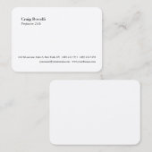 Weiße Premium-Seide Minimalistisch Moderne Berufli Visitenkarte (Vorne/Hinten)