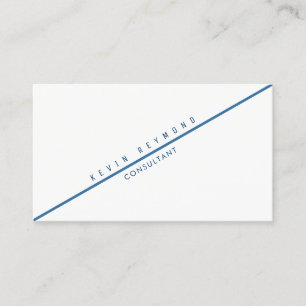 weiße Pro-Visitenkarte mit diagonal blauer Linie Visitenkarte