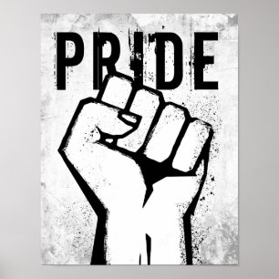 Weiße Protestfaust Poster