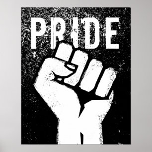 Weiße Protestfaust Poster