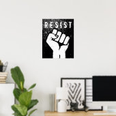 Weiße Protestfaust Poster (Heimbüro)