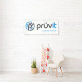 Weiße pruvit Fahne Banner (Insitu)
