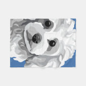 Weiße Pudel-Geschenke Fleecedecke (Vorderseite (Horizontal))