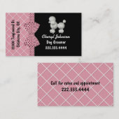 Weiße Pudel-Hundegroomer-Visitenkarte Visitenkarte (Vorne/Hinten)