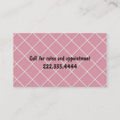 Weiße Pudel-Hundegroomer-Visitenkarte Visitenkarte (Rückseite)