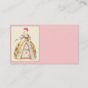 Weiße Pudel Marie Antoinette Visitenkarten Visitenkarte