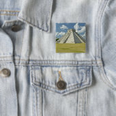 Weiße Puffwolken über der Maya-Pyramide Button (Beispiel)