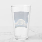 Weiße Puffy-Wolke Glas (Rückseite)