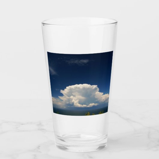Weiße Puffy-Wolke Glas (Vorderseite)