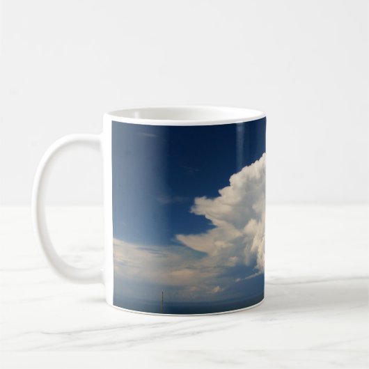 Weiße Puffy-Wolke Kaffeetasse (Links)