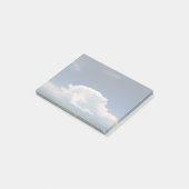 Weiße Puffy-Wolke Post-it Klebezettel (angewinkelt)