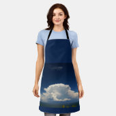 Weiße Puffy-Wolke  Schürze (Getragen)