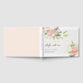 Weiße Pumpkin Blush Bloral Baby Dusche Gästebuch (Voll)