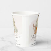 Weiße Pumpkins fallen in Liebe Babydusche individu Pappbecher (Rechts)