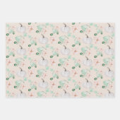 Weiße Pumpkins Wasserfarben Kunstmuster Geschenkpapier Set (Vorderseite 2)